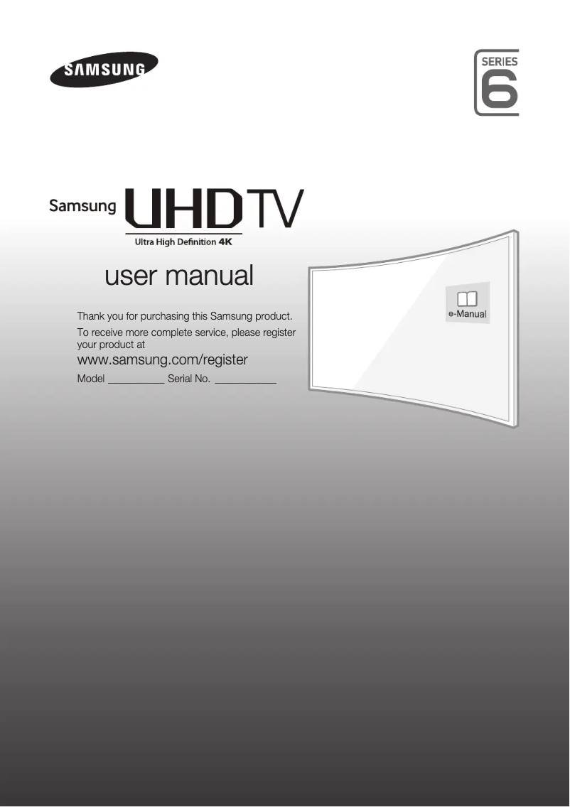 Page 1 de la notice Manuel utilisateur Samsung UE48JU6650U
