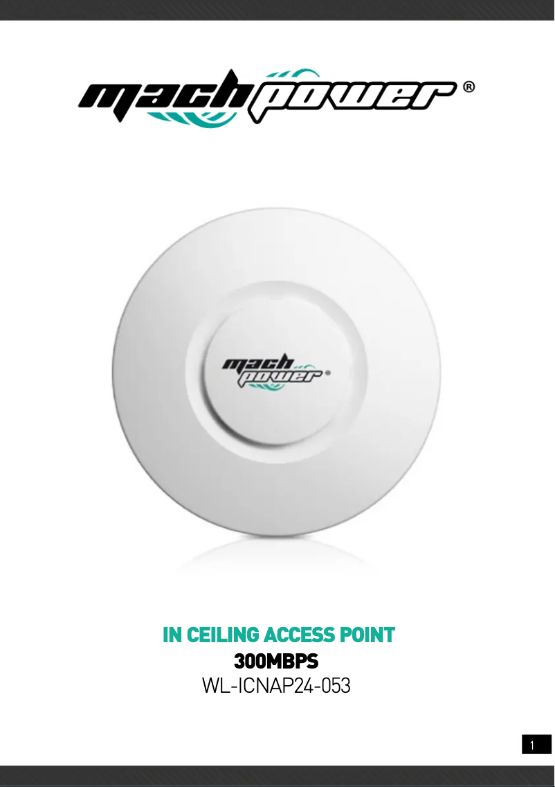 Page 1 de la notice Manuel utilisateur Mach Power WL-ICNAP24-053