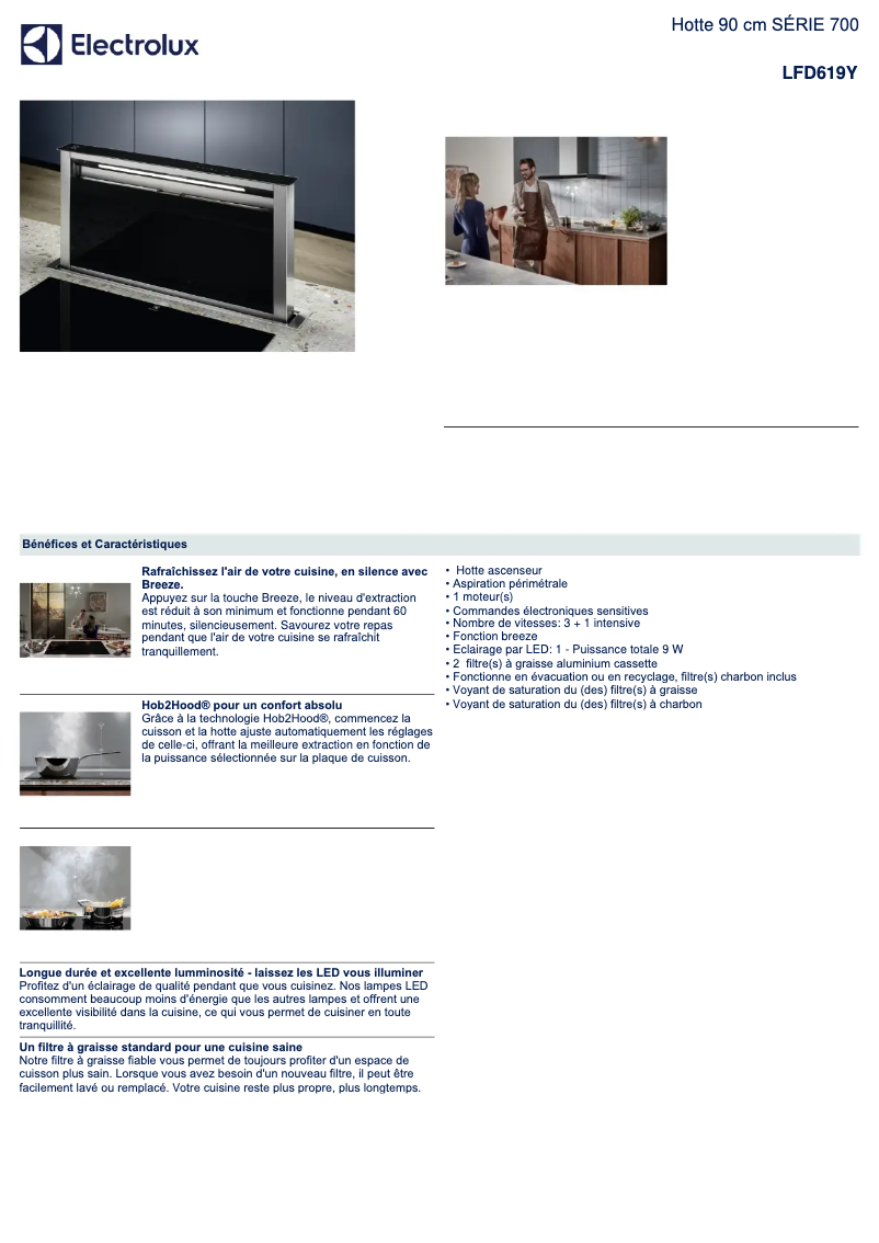 Image de la première page du manuel de l'appareil LFD619Y