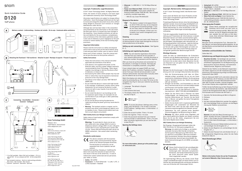 Imagen de la primera página del manual del dispositivo D120