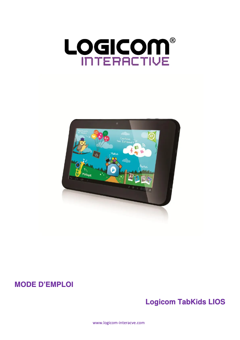 Image de la première page du manuel de l'appareil TabKids LIOS