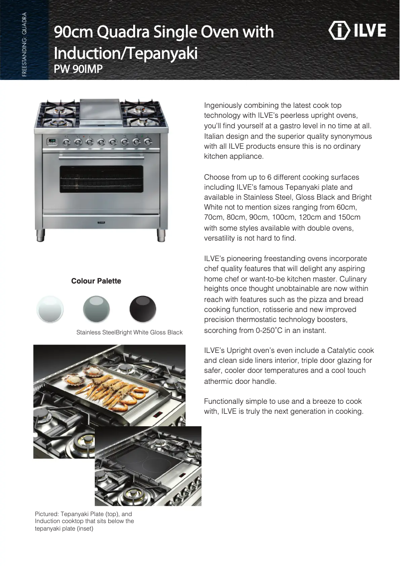 Page 1 de la notice Manuel utilisateur Ilve PW90IMPSS