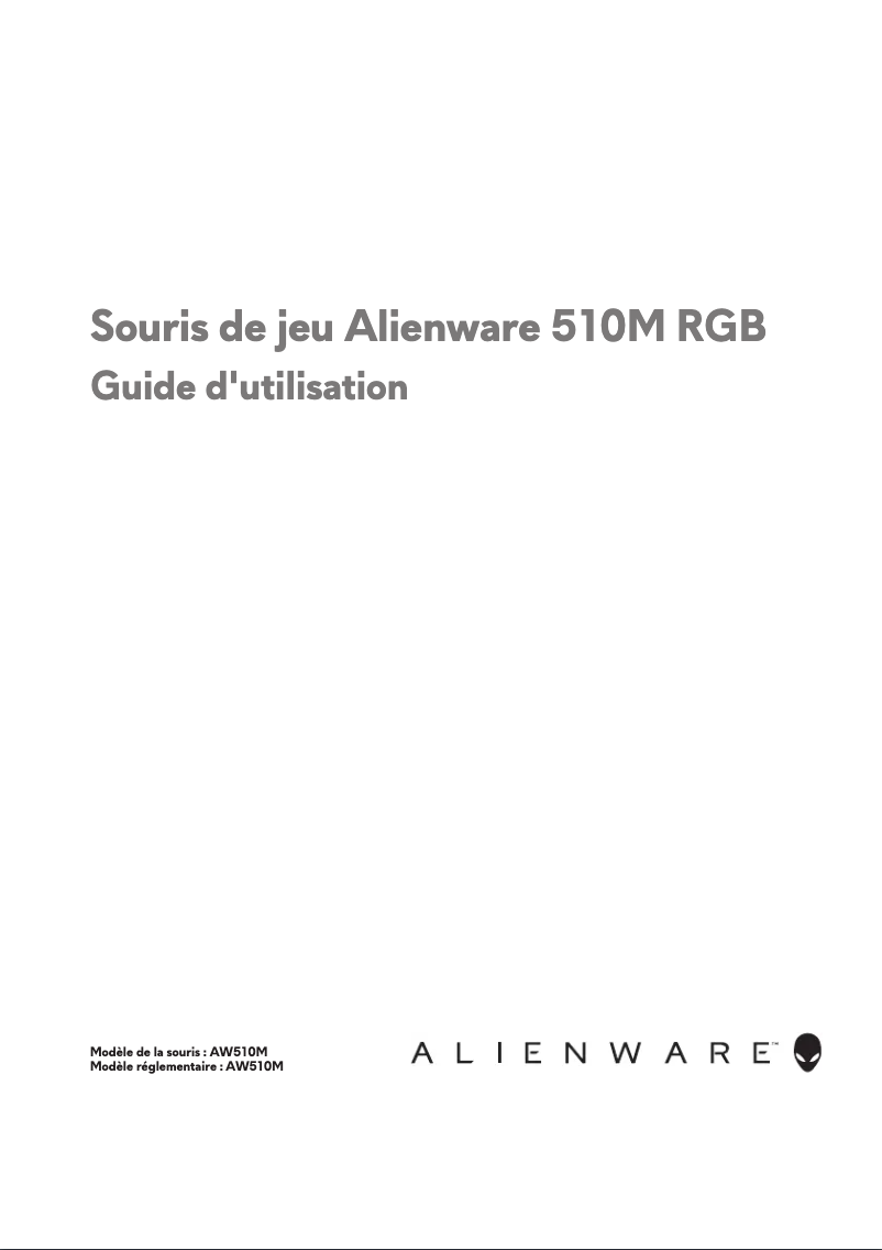 Page 1 de la notice Manuel utilisateur Alienware 510M