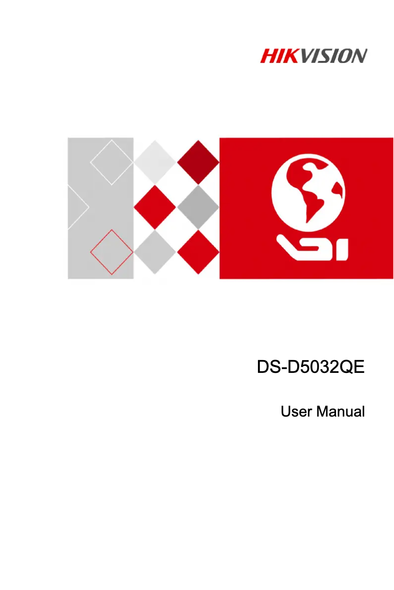 Page n°1 - Manuel utilisateur Hikvision DS-D5032QE