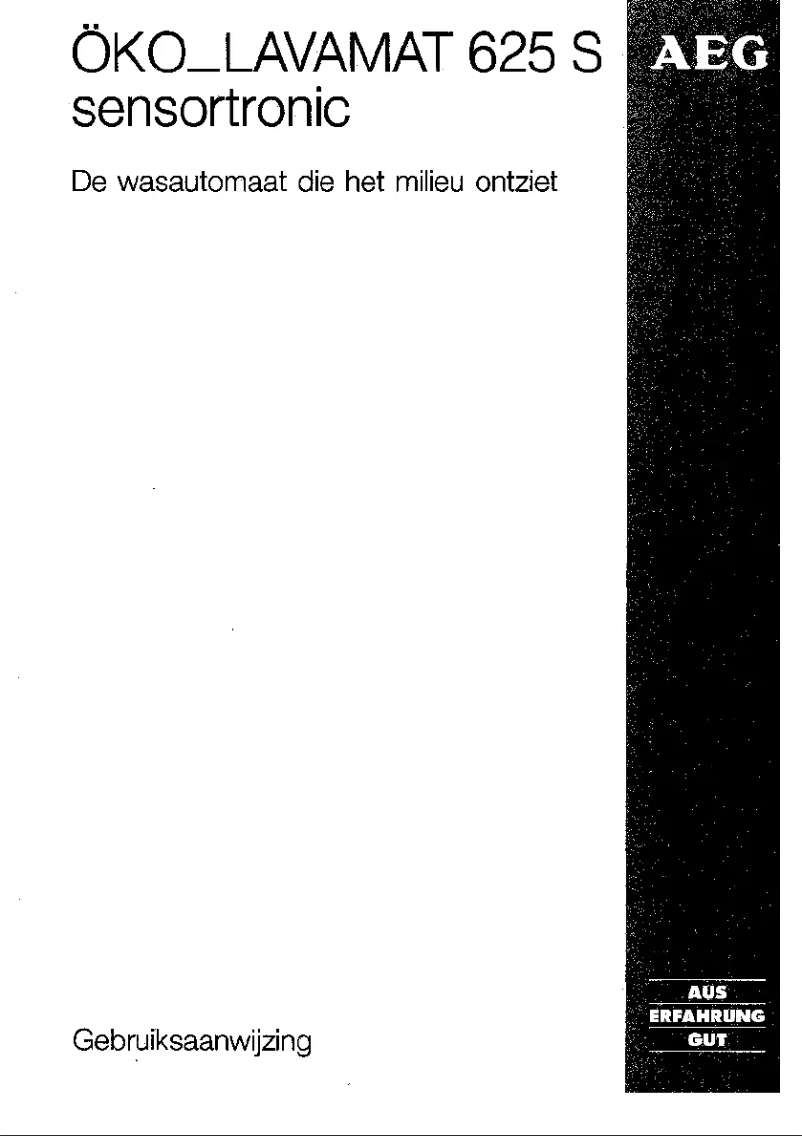 Página 1 del manual Manual de usuario AEG OKO Lavamat 625 S Sensortronic