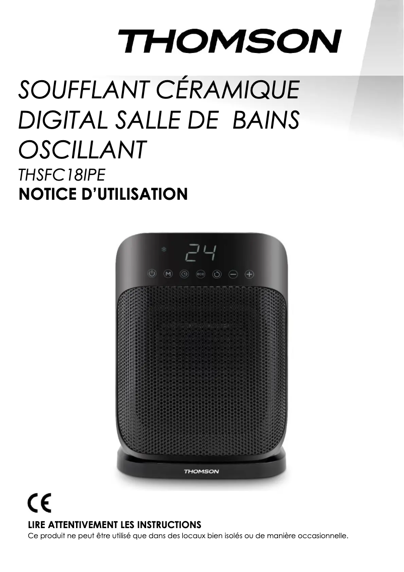 Page 1 de la notice Manuel utilisateur Thomson THSFC18IPE