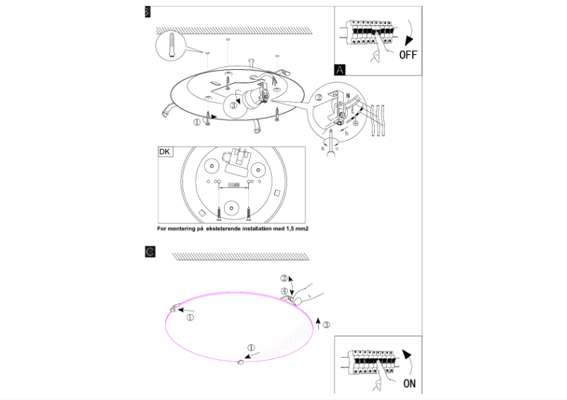 Page 1 de la notice Manuel utilisateur Eglo Scalea 1