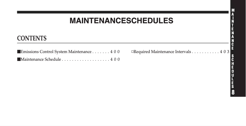 Page 1 de la notice Manuel d'utilisation et d'entretien Jeep Patriot (2008)