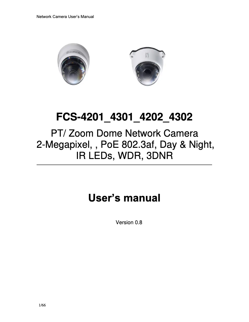 Page 1 de la notice Manuel utilisateur LevelOne FCS-4202