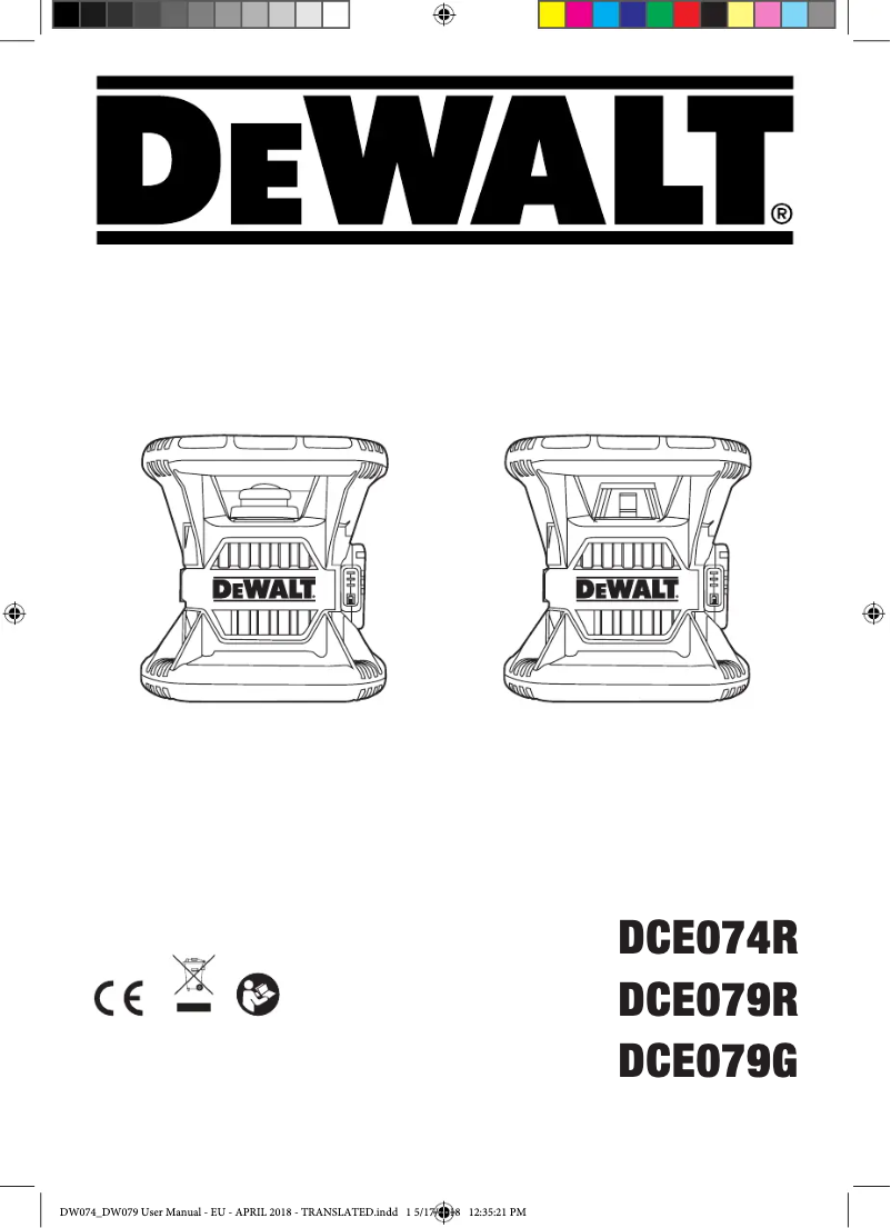 Page n°1 - Manuel utilisateur DeWalt DCE079D1