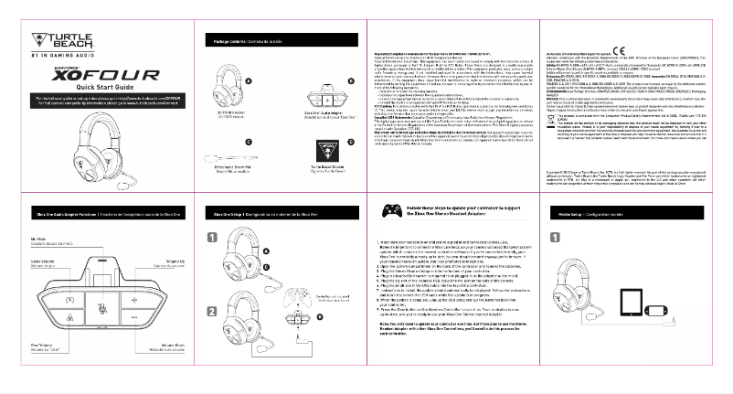 Page 1 de la notice Manuel utilisateur Turtle Beach Earforce XO Four