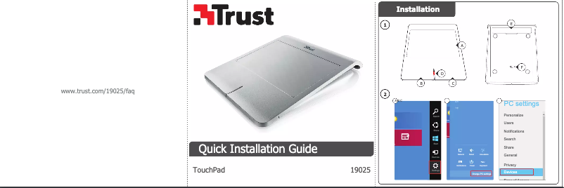 Page 1 de la notice Manuel utilisateur Trust Glyte