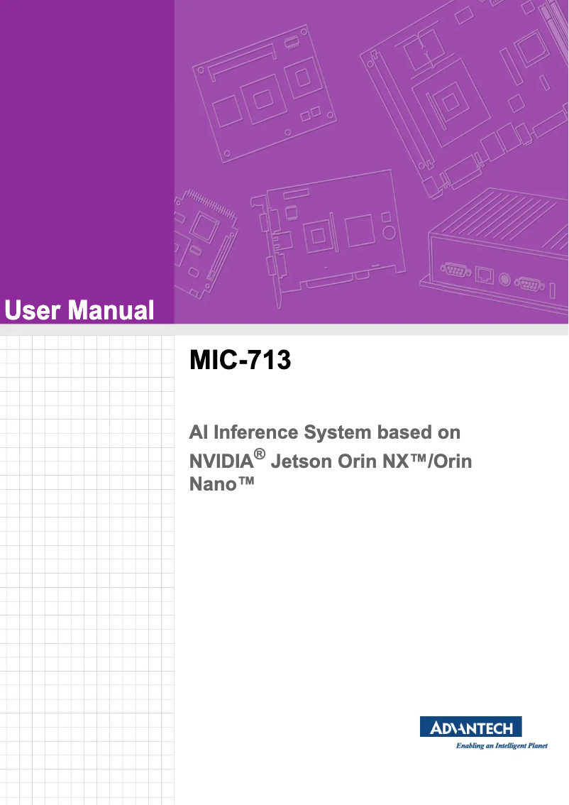 Page n°1 - Manuel utilisateur Advantech MIC-713-ON3A1