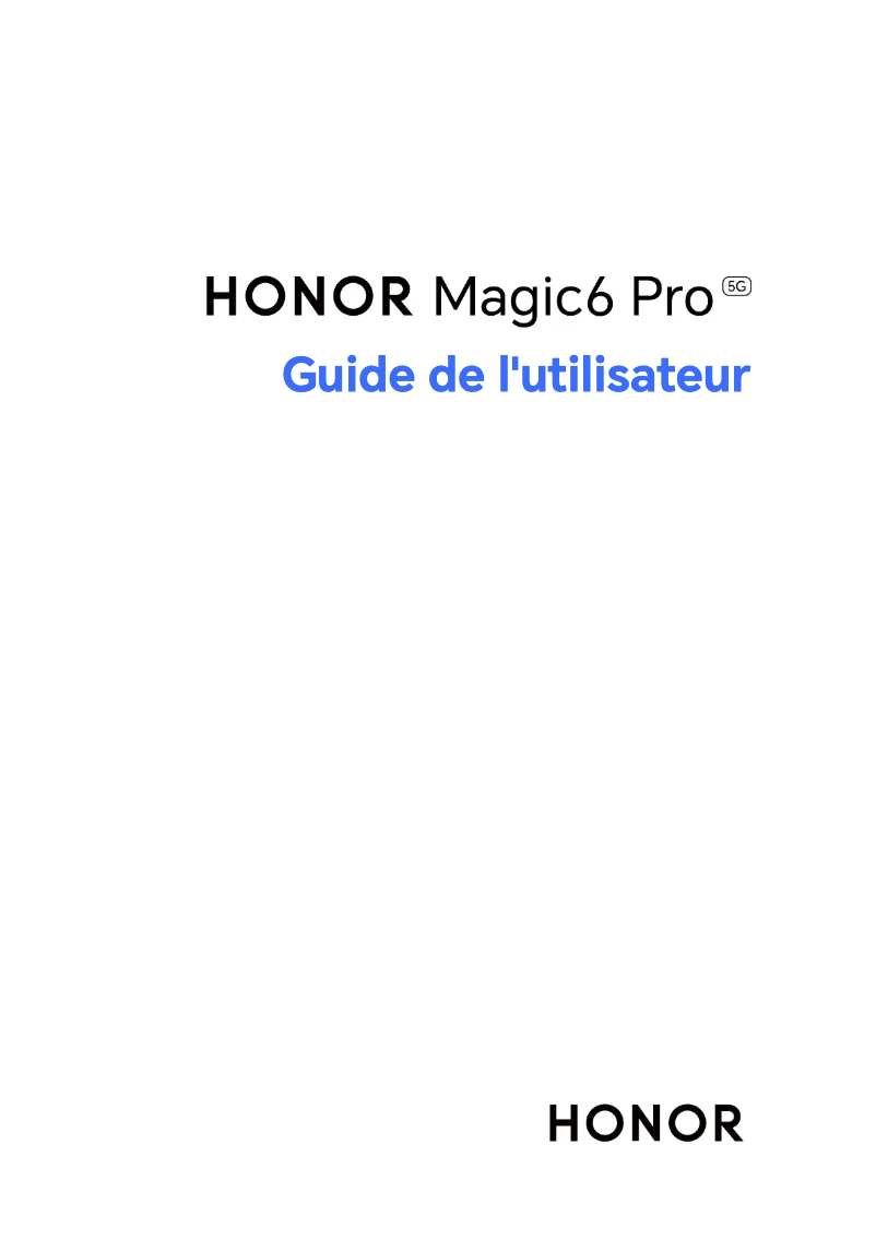 Image de la première page du manuel de l'appareil Magic6 Pro