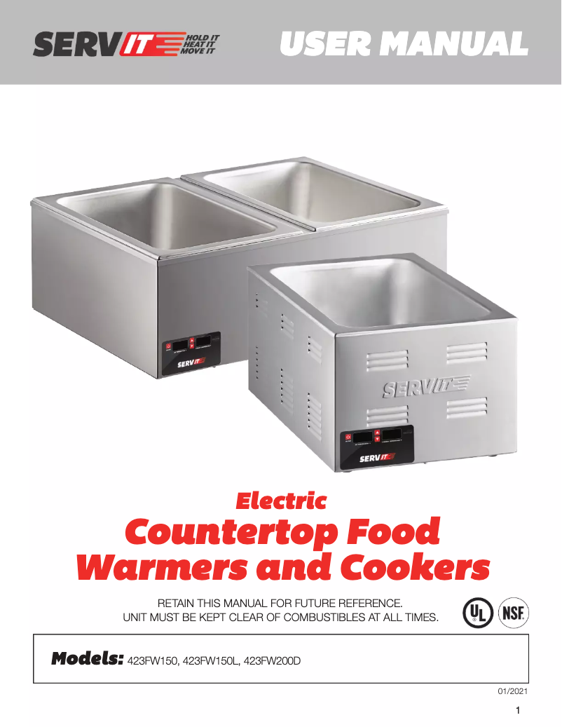 Image de la première page du manuel de l'appareil 423FW200D