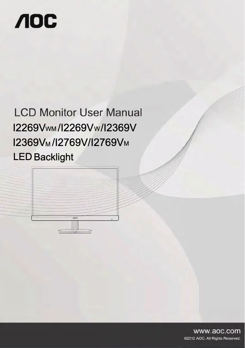 Image de la première page du manuel de l'appareil I2369VM