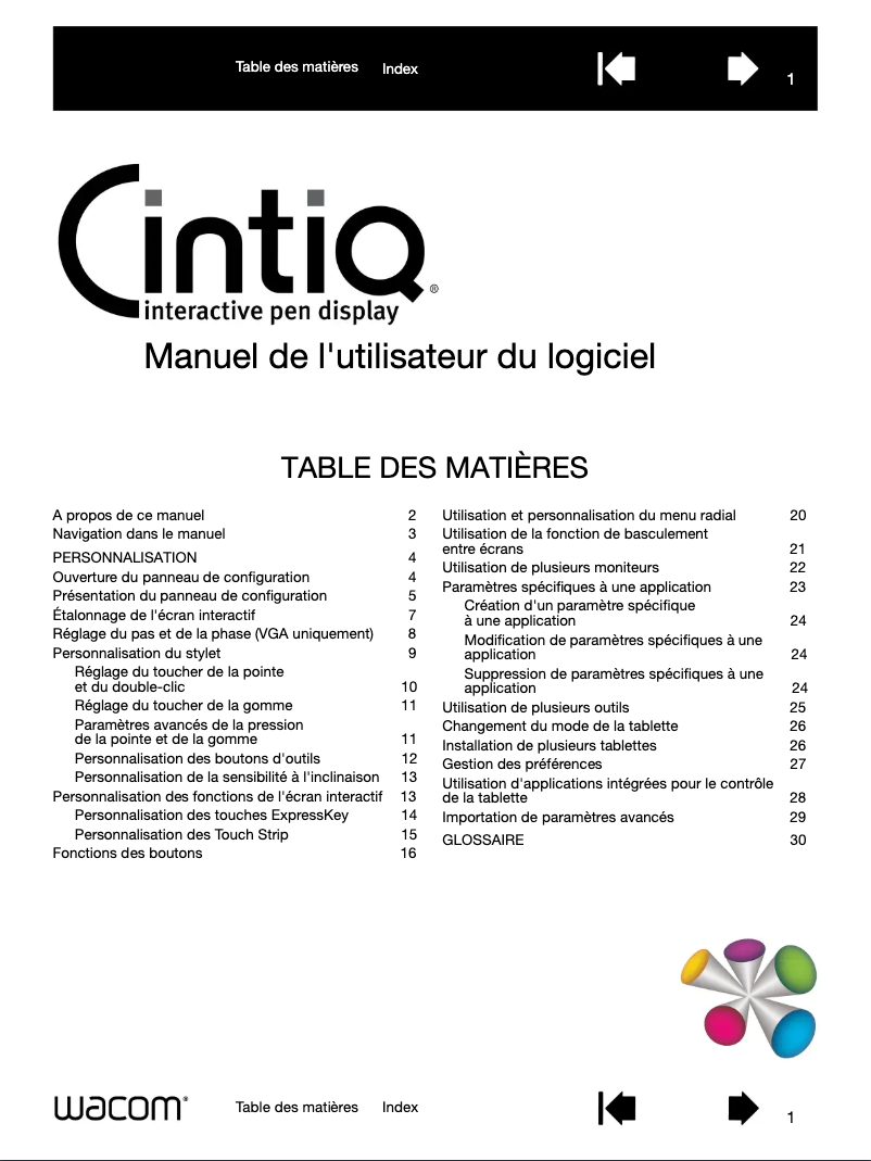 Image de la première page du manuel de l'appareil Cintiq 21UX