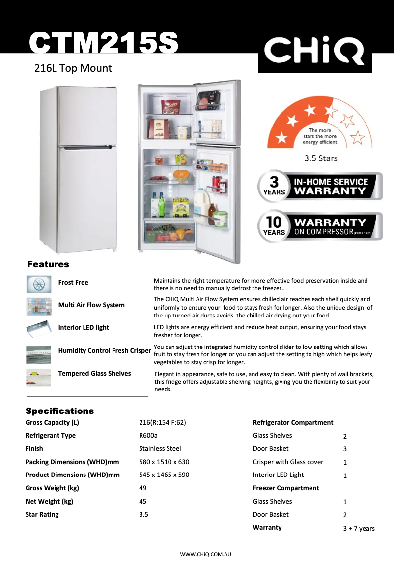 Image de la première page du manuel de l'appareil CTM215S