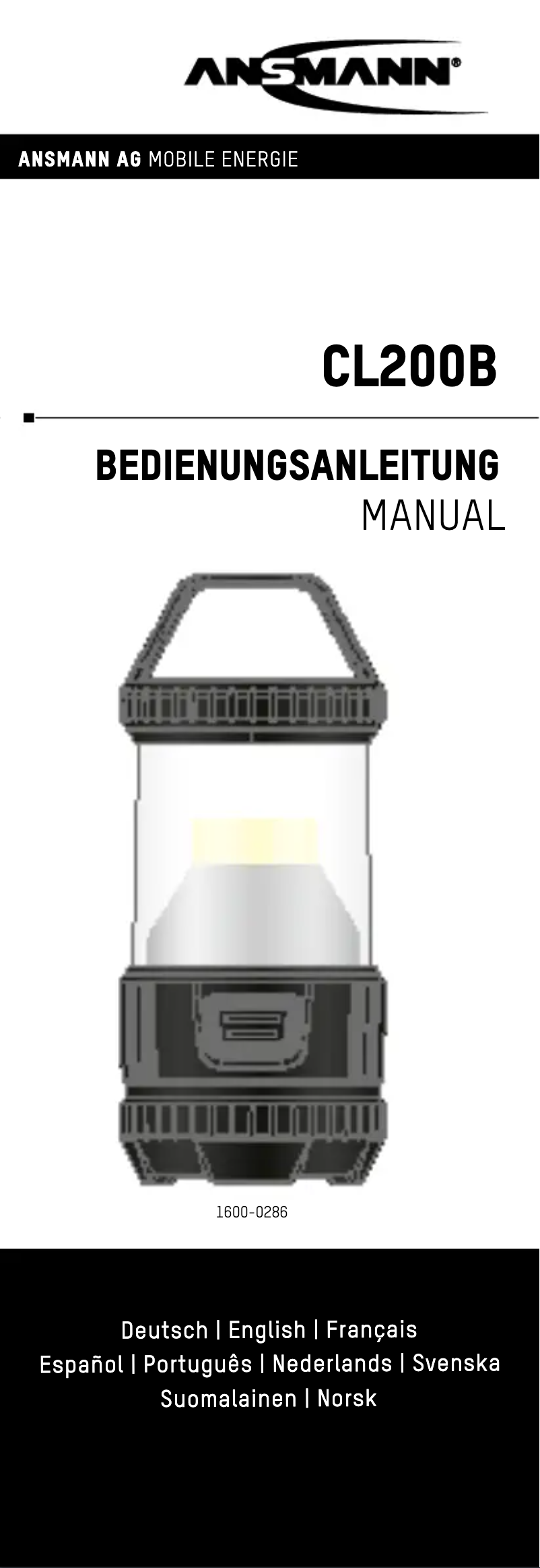 Image de la première page du manuel de l'appareil CL200B