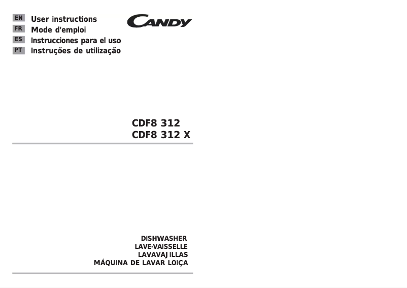 Image de la première page du manuel de l'appareil CDF8 312/1-S