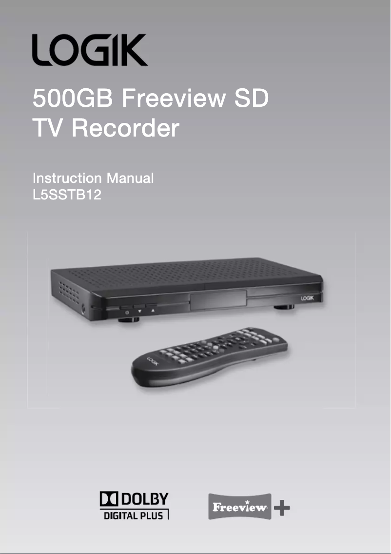 Page 1 de la notice Manuel utilisateur Logik L5SSTB12