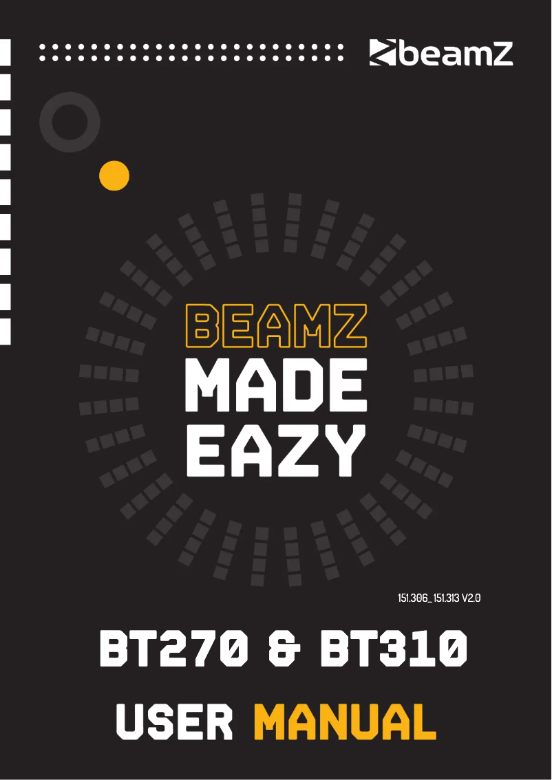 Page n°1 - Manuel utilisateur BeamZ BT310 151.313