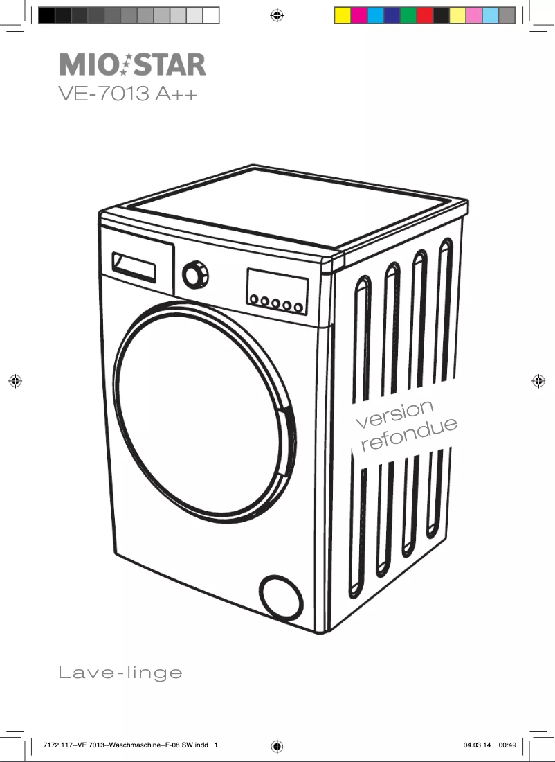 Page 1 de la notice Manuel utilisateur Mio Star VE 7013