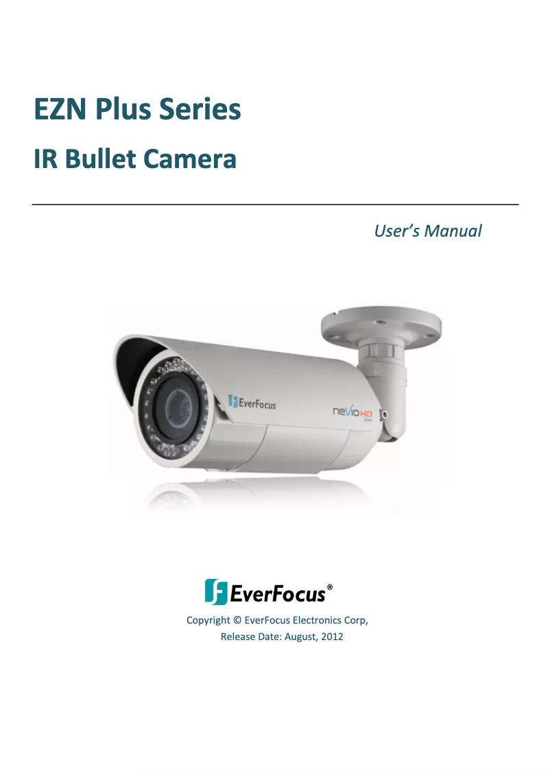 Page n°1 - Manuel utilisateur EverFocus EZN3340