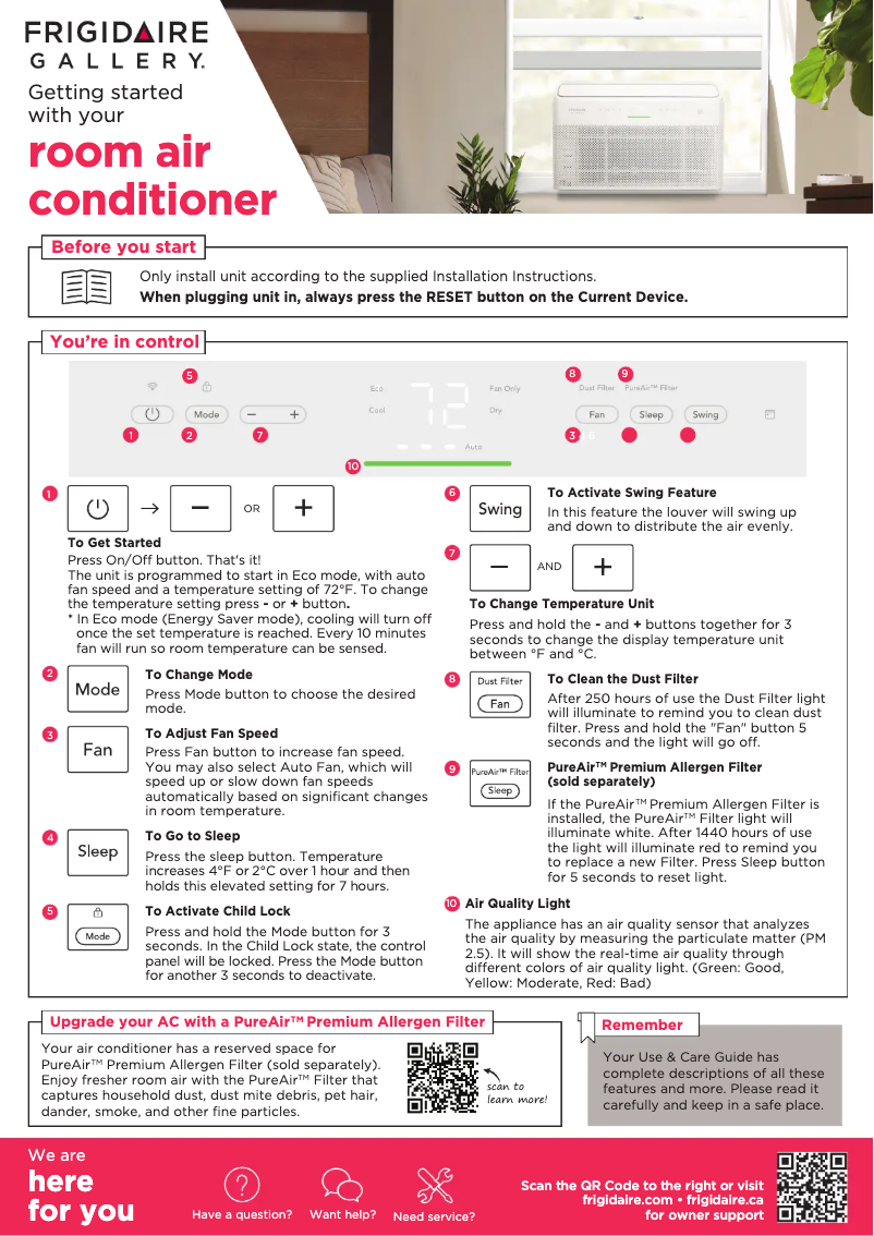 Image de la première page du manuel de l'appareil GHWQ125WD1