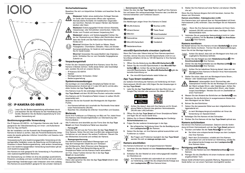 Image de la première page du manuel de l'appareil OD 600 YA