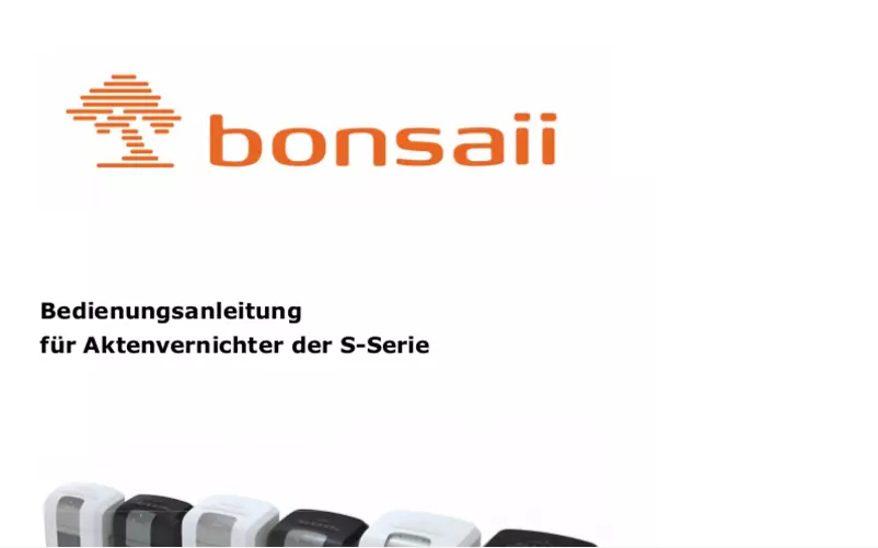 Page n°1 - Manuel utilisateur Bonsaii 3S23