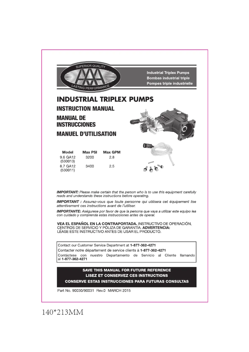Page n°1 - Manuel utilisateur Simpson 90037