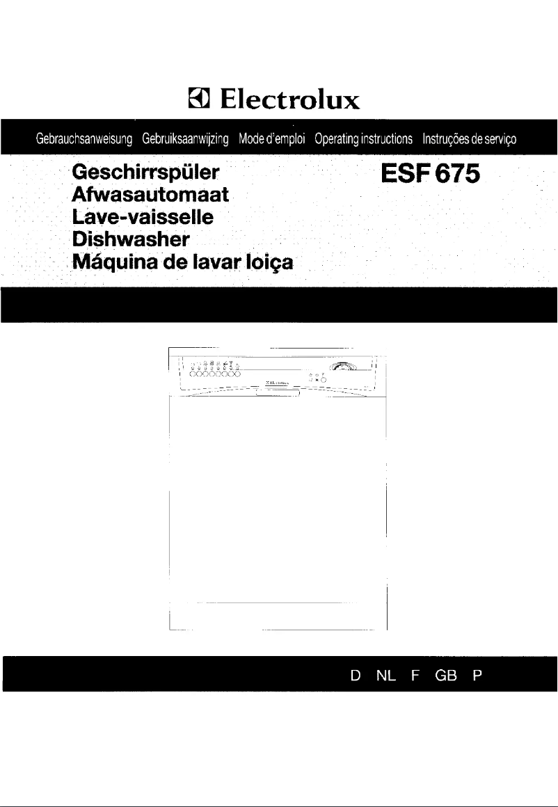 Page 1 de la notice Manuel utilisateur Electrolux ESF675