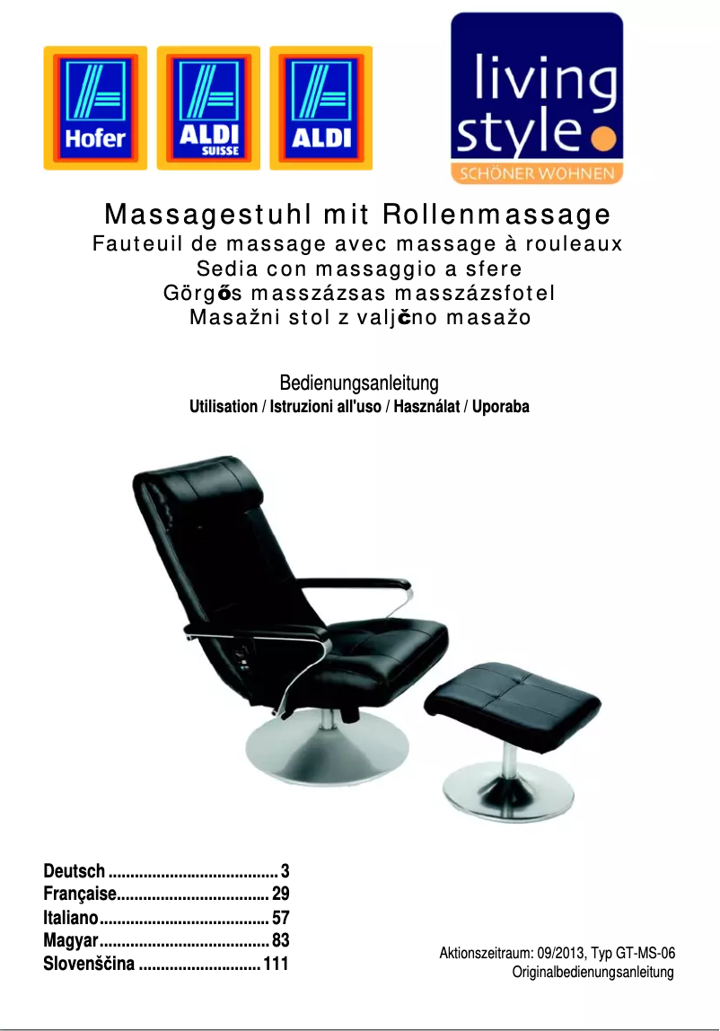 Page 1 de la notice Manuel utilisateur Living Style GT-MS-06