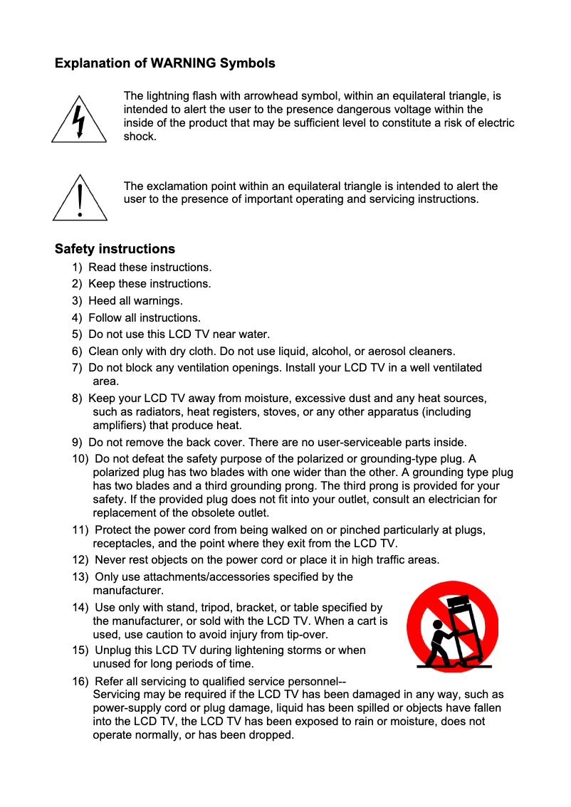 Página 1 del manual Manual de usuario V7 LTV19HD