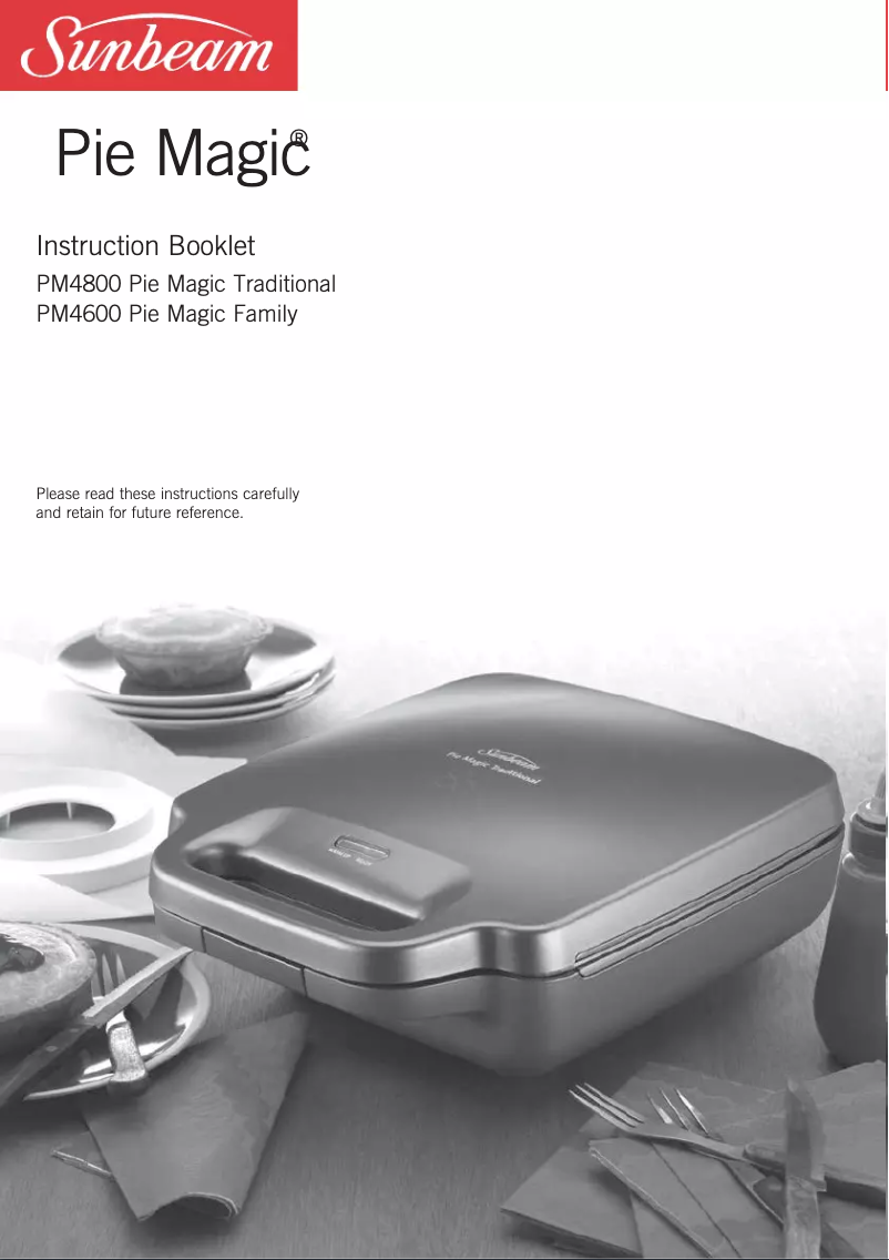 Image de la première page du manuel de l'appareil Pie Magic Family PM4600