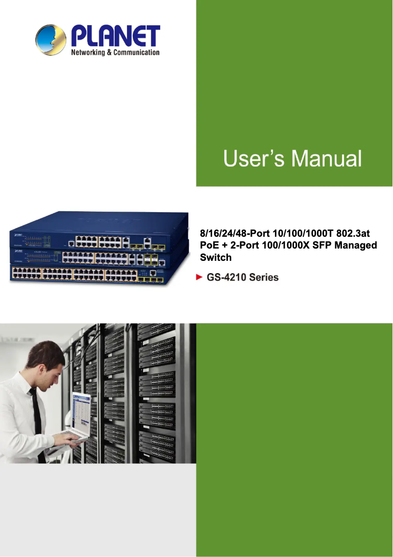 Page 1 de la notice Manuel utilisateur Planet GS-4210-48T4S