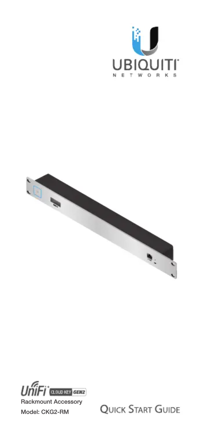 Page 1 de la notice Manuel utilisateur Ubiquiti Networks UniFi Cloud Key Gen2 CKG2-RM