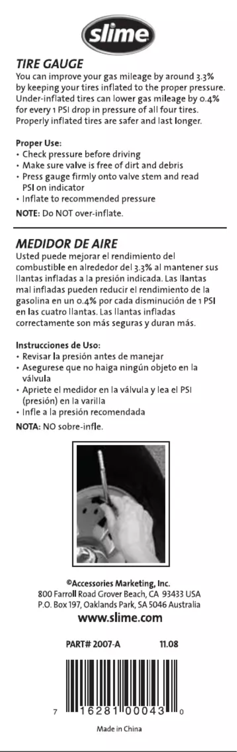 Página 1 del manual Manual de usuario Slime 2007-A