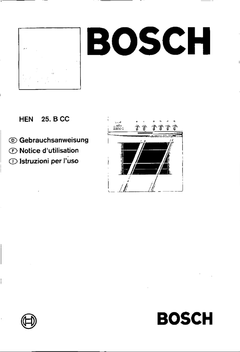 Page 1 de la notice Manuel utilisateur Bosch HEN252