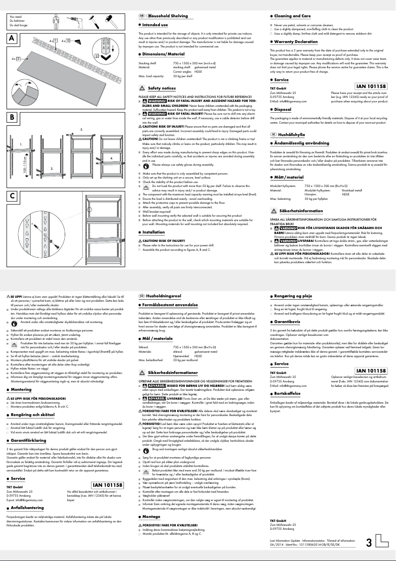 Page 1 of the manual User Manual Ordex IAN 101158