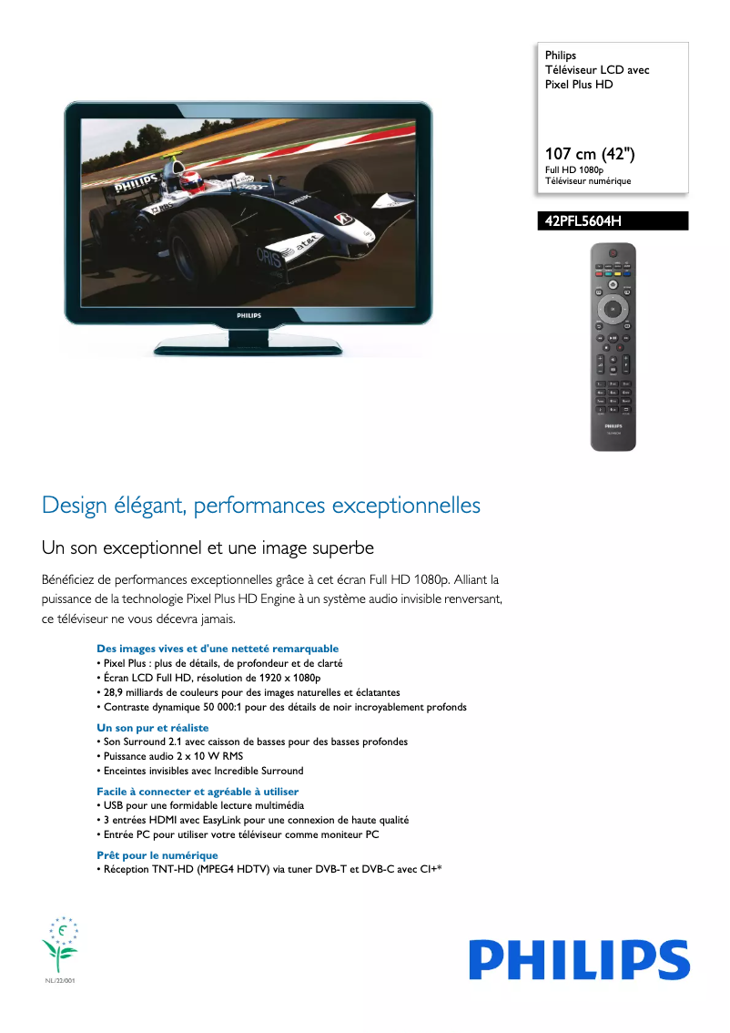 Imagen de la primera página del manual del dispositivo 42PFL5604H