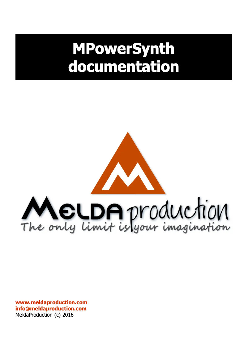 Page n°1 - Manuel utilisateur MeldaProduction MPowerSynth