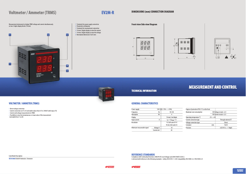 Image de la première page du manuel de l'appareil EV2M-R