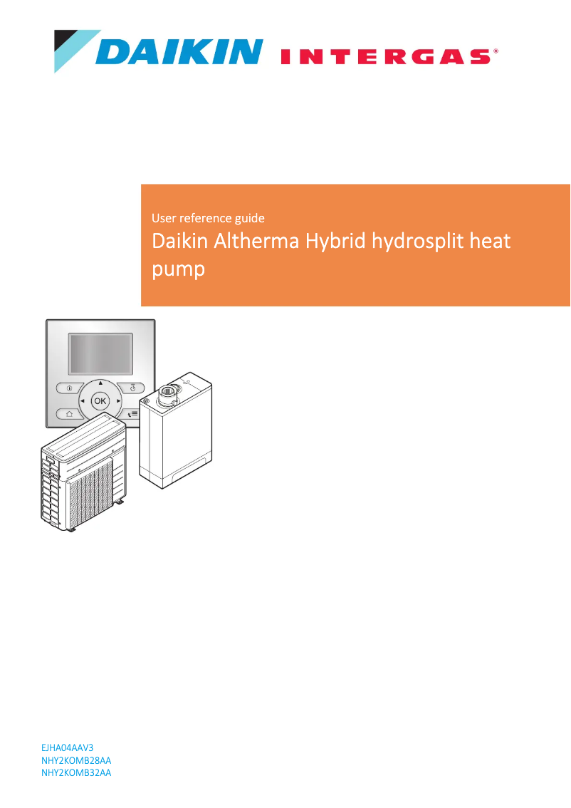Page 1 de la notice Guide d'installation Daikin NHY2KOMB28AA