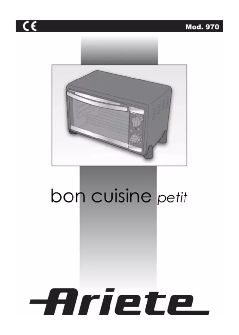 Page 1 de la notice Manuel utilisateur Ariete Bon Cuisine Petit 970
