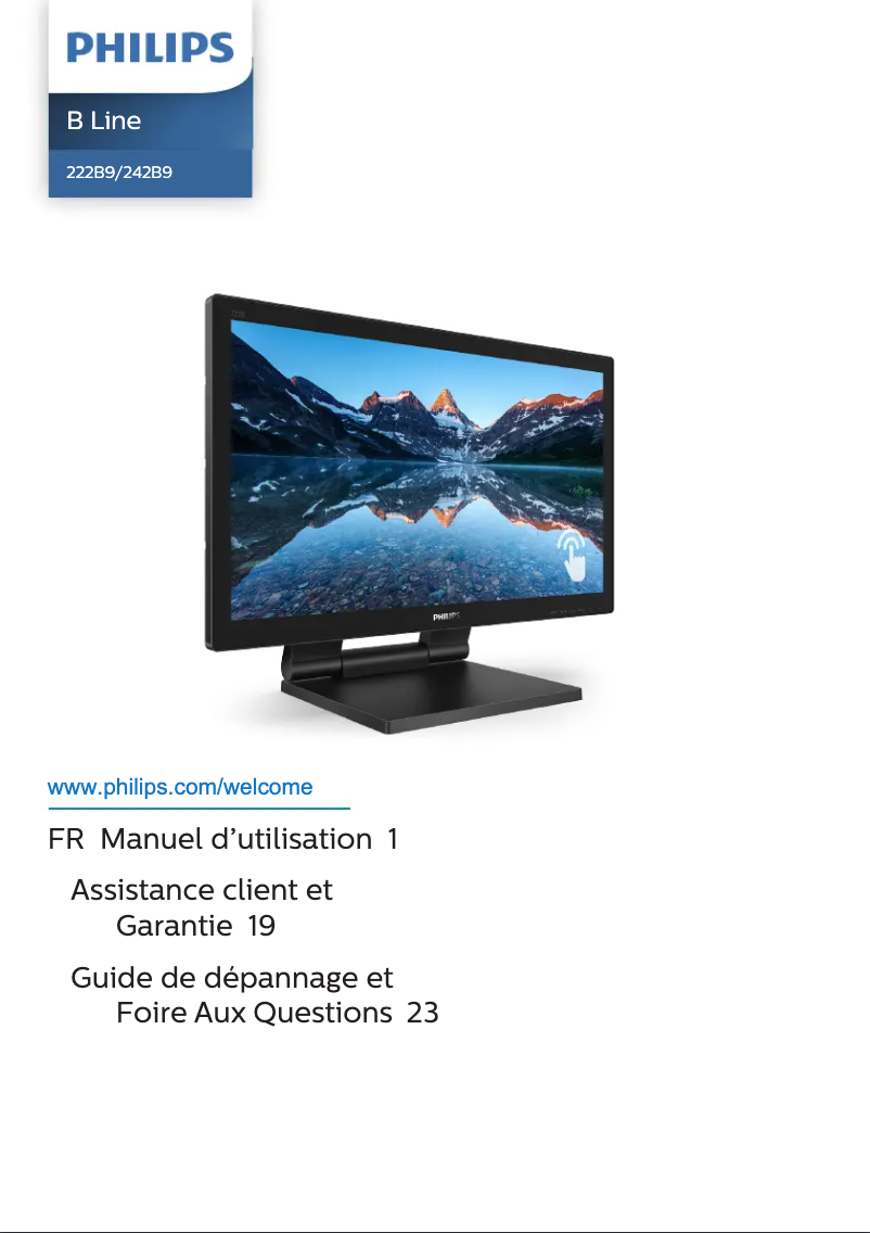 Page 1 de la notice Manuel utilisateur Philips B Line 242B9TL