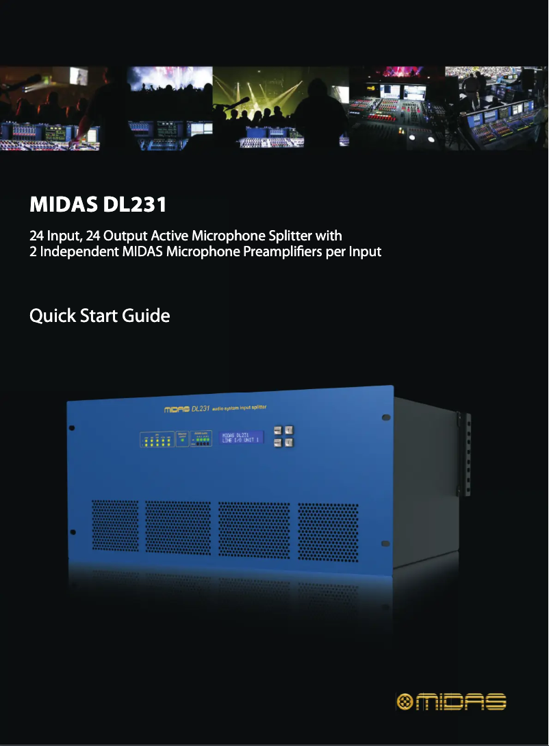 Page n°1 - Guide de démarrage rapide Midas DL231