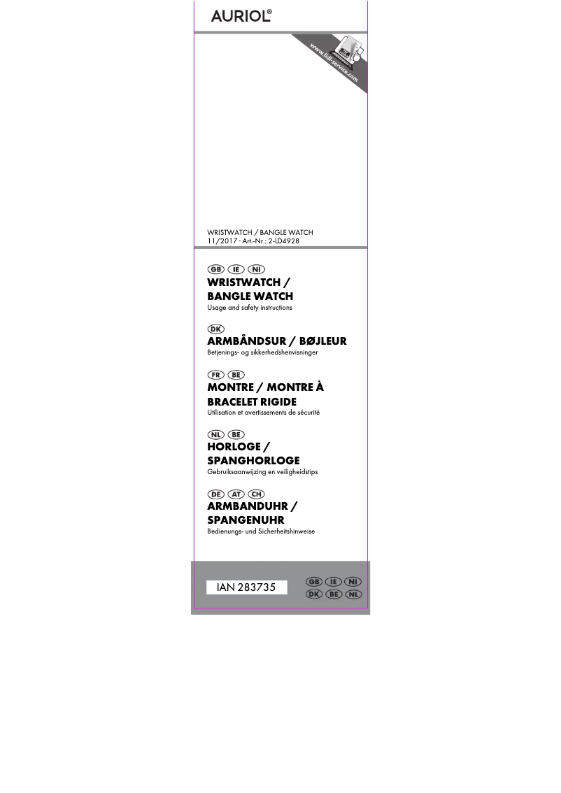 Imagen de la primera página del manual del dispositivo IAN 283735