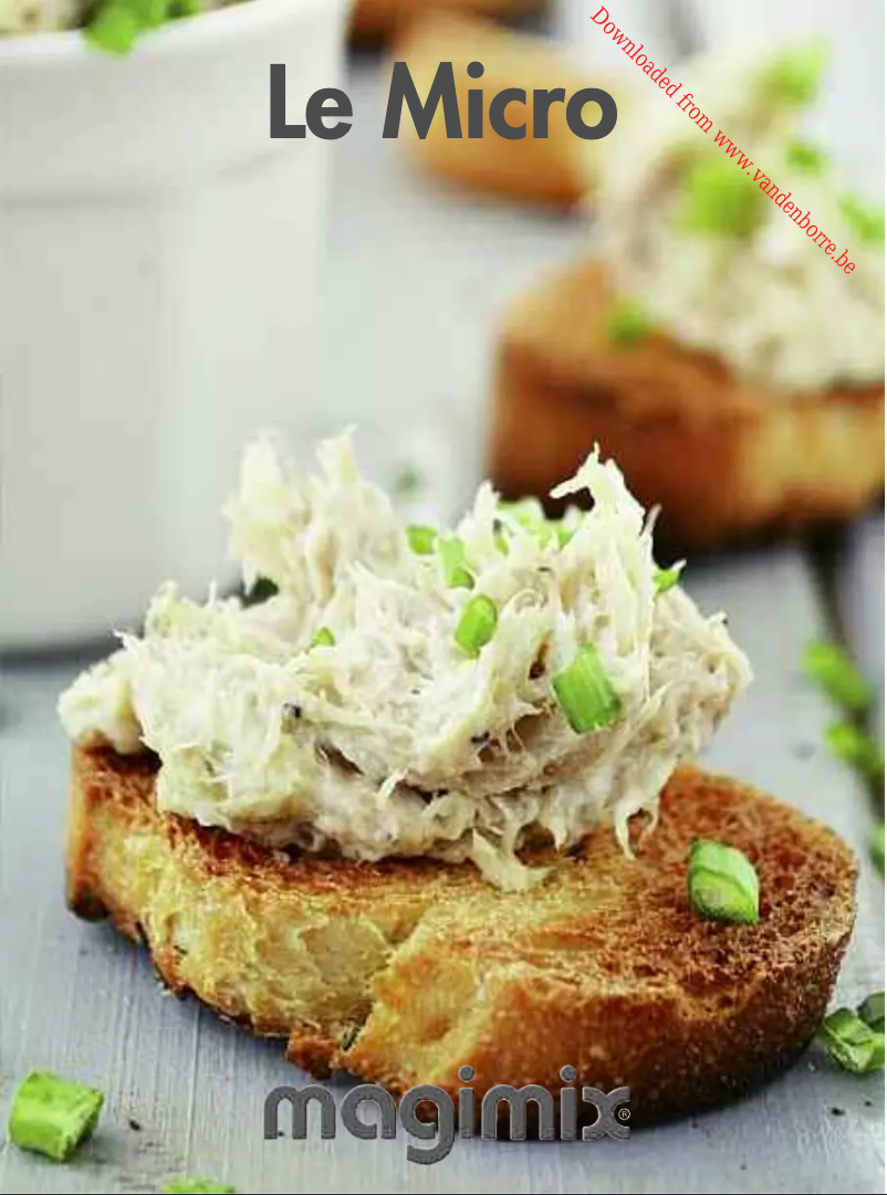 Page 1 de la notice Manuel utilisateur Magimix Le Micro 18115EB